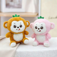Kawaii grappige aap knuffel, zacht roze pluche dier met uitstekende tong, cadeau voor meisjes verjaardag, knuffel speelgoed