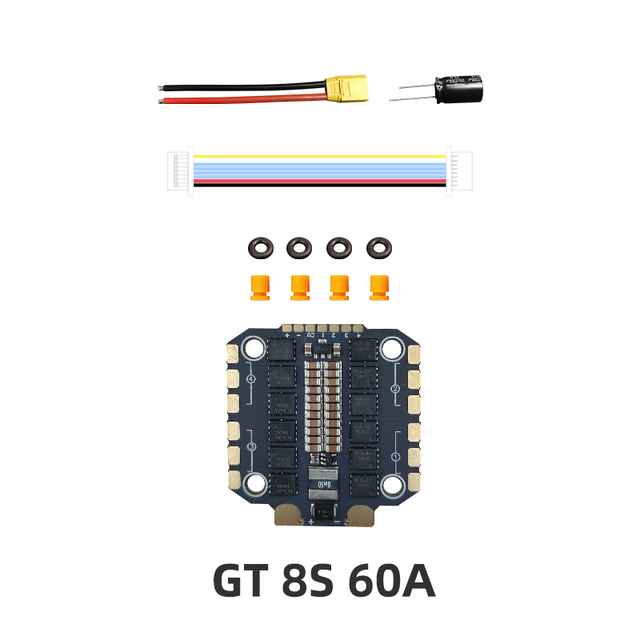 DAKEFPV ESC-GT 55-70A 4-in-1 ESC Wi-Fi FPV F405 Flight Controller 3-6S 8CH 3 oz Copper Thickness BLHeli_S Dshot RC