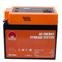 Unidad Inversora AGM de 12V 55Ah, Sistema de Alimentación Ininterrumpida (UPS) para el Hogar y Exteriores, Libre de Mantenimiento