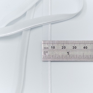 High Quality 0.8cm Jacquard Nylon High Knitted <b>Webbing</b> Comfortable Elastic Waistband for Decoration White Decorative Woven - Product Image 3