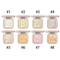Poudre minérale pressée personnalisée à faible MOQ, logo personnalisé, bronzer, illuminateur, longue tenue, brillance, haute qualité, végan, imperméable, maquillage pour le visage