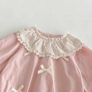Mono de Primavera/Otoño 2026 para Niña, con Lazo, Ribete de Encaje, <span class=keywords><strong>Traje</strong></span> de Fiesta para Primer Cumpleaños, <span class=keywords><strong>Traje</strong></span> de Princesa para Salir a Pasear, <span class=keywords><strong>Traje</strong></span> Enterizo - Product Image 3