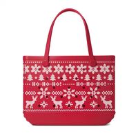 Sac de plage en EVA personnalisé avec logo pour les fêtes de Noël, imprimé, imperméable, grande capacité, cadeau promotionnel, vente en gros