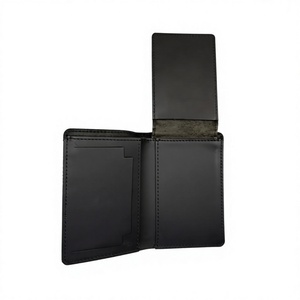 Black Genuine Leather Trifold <b>Wallets</b> For Men Multiple Card Slots Cash Compartment <b>RFID</b> <b>Blocking</b> Slim Pocket Gift Item Products - Product Image 2