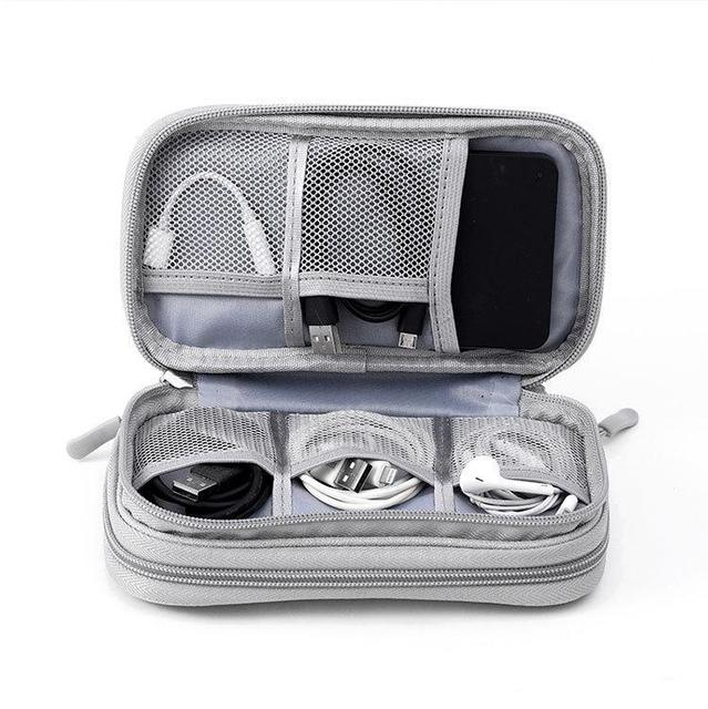 Durable Oxford Cable Storage Bag Zipper Closure Magnetic Electronic Cable Organizer Holder Digital Gear Camera Cable Organizer
