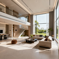 Conception architecturale de villa de luxe sur mesure, plan de maison de style moderne, système de cinéma maison intelligent, 3D+CAD, salle de bain, salon, chambre à coucher