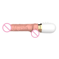 Fernbedienungsfähiger Silikon-Vibrator mit 10 Geschwindigkeiten, Wasserdicht, Beheizt, Große Größe, Künstlicher Penis, Erwachsenen-Sexspielzeug für Lesben und Frauen