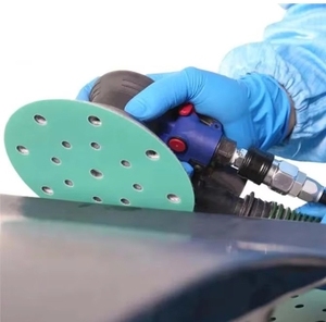 แผ่นขัดเซอร์โคเนีย AO สีเขียวขนาด5นิ้ว125มม. 8รูตะขอและห่วงแผ่นกระดาษทรายแห้งแผ่นขัดสำหรับขัดสีตัวถังรถ - Product Image 6