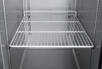 Lemari Pendingin/Kulkas Komersial 2 Pintu Kaca 3 Rak Defrost Otomatis Kontrol Digital Stainless Steel