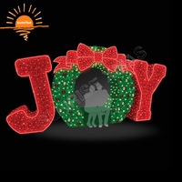 Guirlande lumineuse géante LED JOY personnalisée pour Noël, décoration commerciale extérieure pour festival, affichage IP67 étanche, OEM pour spectacle lumineux