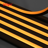 Bande lumineuse LED à lamelles en bois, dimmable, intelligente WiFi et IR, circuit flexible, découpe 50mm, montage rapide, 3000K-3500K Noir