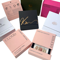 Emballage de luxe de haute qualité avec logo personnalisé pour ongles Boîte de papier à tiroir coloré