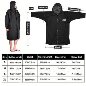 Custom Oversized Thickened Windproof Waterproof Adult Dry Surf Changing Robe with Fleece Lining for <strong>Beach</strong> - Product Image 6
