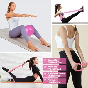 EBEST EB-010 Kit Esencial de Pilates para el Hogar, Pelota de Yoga de 9 Pulgadas, Banda de Resistencia en Forma de 8, Bandas de Pilates de Plástico, Accesorios, Set de Anillos - Product Image 4
