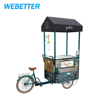 WEBETTER Chariots de glaces personnalisables pour vélo, remorque à café, chariot à glace pour vélo commercial