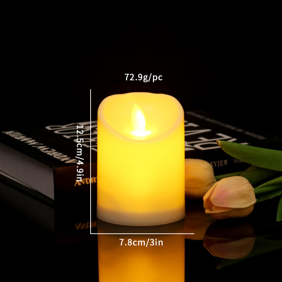 7.5*10cm tête pivotante ivoire brillant blanc