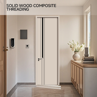Porte en polymère de bois massif écologique - Étanche à l'humidité - Insonorisée - Personnalisable - Intérieur - Salle de bain - Cave à vin - Maison - Hôtel - Villa