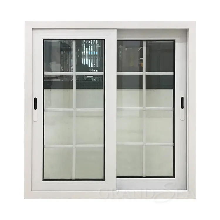 Grandsea Superior Villa Ventanas y puertas correderas Diseño de parrillas de ventana de aluminio para ventanas correderas