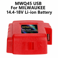 Adaptor Pengisi Daya USB Baterai M-18 untuk Peralatan Listrik Milwaukee 18V 15W PD Tipe-C dan Output DC untuk Ponsel Kamera Jam Tangan Pintar