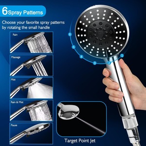 Ensemble <span class=keywords><strong>de</strong></span> douche mural en acier inoxydable avec système <span class=keywords><strong>de</strong></span> pluie et 5 modes, bras d'extension réglable, <span class=keywords><strong>kit</strong></span> <span class=keywords><strong>de</strong></span> douche pour <span class=keywords><strong>salle</strong></span> <span class=keywords><strong>de</strong></span> <span class=keywords><strong>bain</strong></span> - Product Image 3