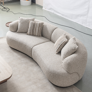 शादी की घटना के लिए भव्य आधुनिक वाणिज्यिक फर्नीचर घुमावदार डिजाइन मखमली मॉड्यूलर कपड़े अनुभागीय सोफा - Product Image 4