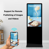 Pantalla LCD Digital a Todo Color para Interiores con CMS para Metro, Aeropuerto, Centro Comercial, OEM, 55 Pulgadas, Máquina de Publicidad de Pie, Alto Brillo
