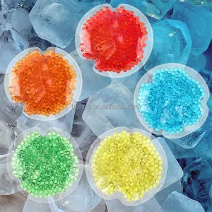 Reusable Gel Therapy Cool Patch Gel Pearl Hot Cold Compress Pad / Ice Beads Cool Gel Pack With Logo Print