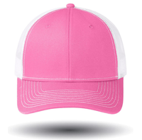 Gorra Trucker Rosa y Blanca con Logotipo Personalizado al por Mayor, Gorra de Malla Snapback 100% Algodón, Ideal para Viajes de Verano