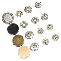 Botones a Presión para Bolsos y Accesorios de Ropa, 11mm 12mm, Aleación de Zinc, Sin Níquel, Logotipo Personalizado, 4 Partes, Base Plana, Redondos, Colores Personalizados