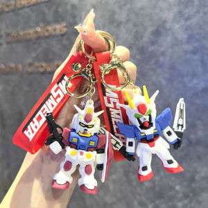 Cartoon <b>Car</b> Robot Figurine Keychain Backpack Pendant Key Chain Small <b>Ornament</b> Gift Wholesale - Product Image 3