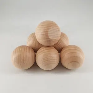 固体山毛榉球平底光滑圆球，用于工艺品和DIY项目30毫米