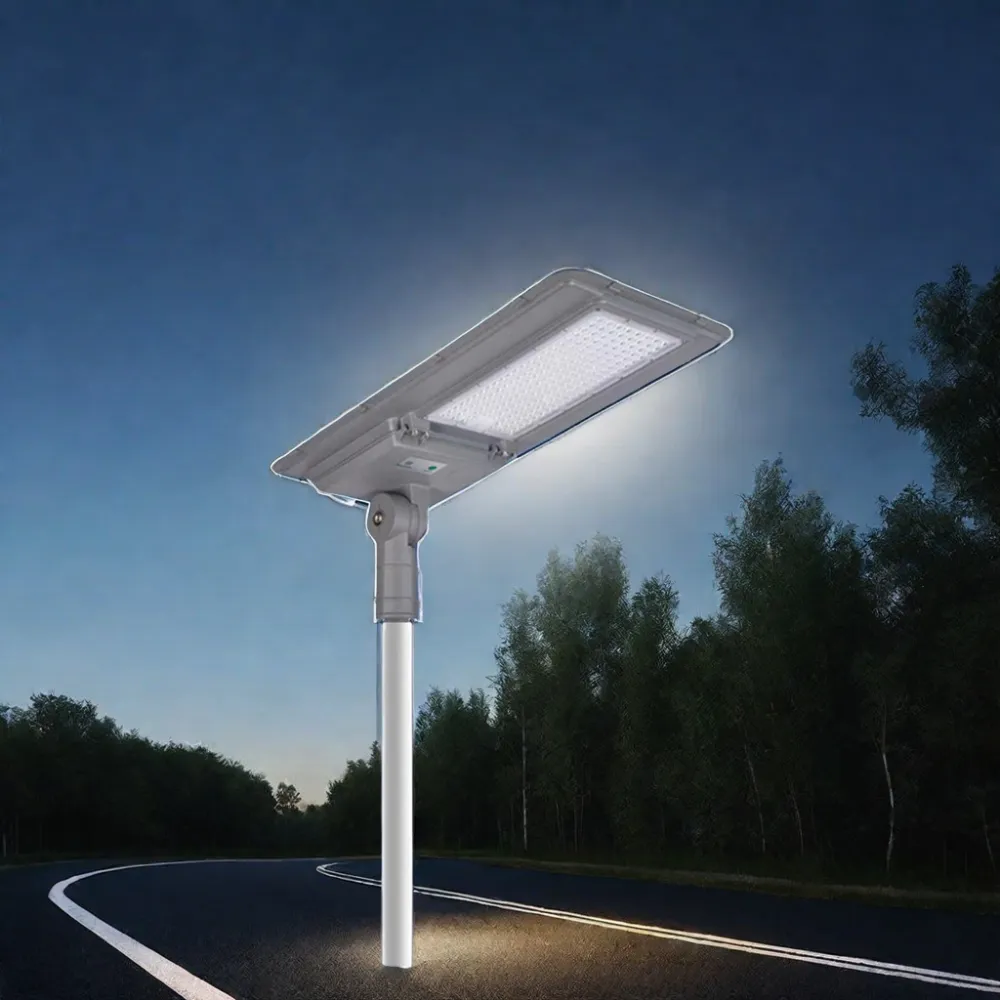 100w 130w 300w 500w 1000w impermeável Auto limpeza IP66 ao ar livre tudo em uma luz de rua solar com sensor de movimento