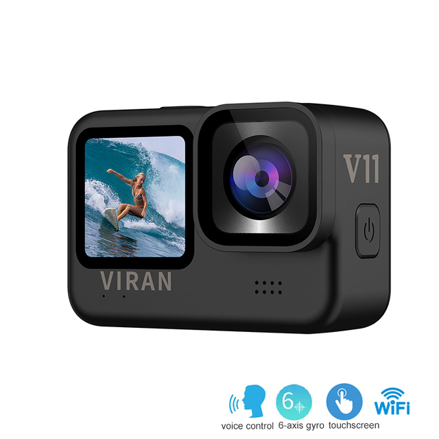 5K Intelligent HD Sports Camera 2.2" Touchscreen Go Video Pro Camera 6-axis Gyro Stabilization Compact Action Cam for Vlogging