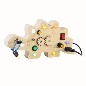 Kit de Madera para Manualidades OKYN-G6601, Circuito de Actividades de Dinosaurios, Luz Interactiva - Product Image 1