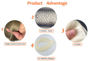 Extensions de cheveux vierges russes 100% naturelles, qualité Genius Weft, cuticules alignées, provenant d'un seul donneur, <span class=keywords><strong>prix</strong></span> de gros - Product Image 4