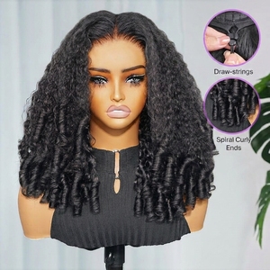 Peluca de Cabello Humano Rizado Birmano al por Mayor, Peluca de Cabello con Cutícula Alineada, Peluca Frontal de Encaje HD 13x6 sin Pegamento de Cabello Humano Virgen - Product Image 4