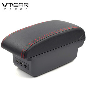 Vtear para <span class=keywords><strong>Kia</strong></span> <span class=keywords><strong>Rio</strong></span> Reposabrazos de carga USB aumentar doble capa de almacenamiento de la caja central de contenido de la tienda <span class=keywords><strong>interior</strong></span> del coche accesorios 11-19 - Product Image 6