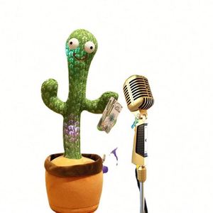 Jouets en peluche électroniques en plastique, cactus dansant avec fonctions de répétition de chant, de luminescence et de torsion, 32x12cm, pour les enfants de 5 à 7 ans - Product Image 3