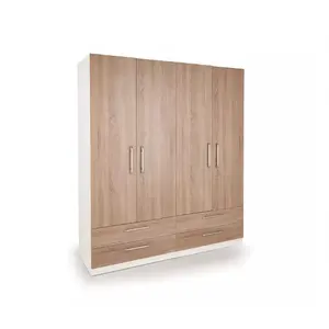 गर्म उत्पादों आधुनिक डिजाइन बेडरूम 3 दरवाजा लकड़ी की अलमारी