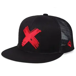 JX男士弧形X棒球帽可调休闲帽春秋春夏风格帽子卡车司机帽男士
