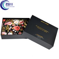 Caja de Regalo con Tapa y Base Impresas en Dorado CMYK, Caja de Empaque para Bombas de Baño o Productos para el Cuidado de la Piel
