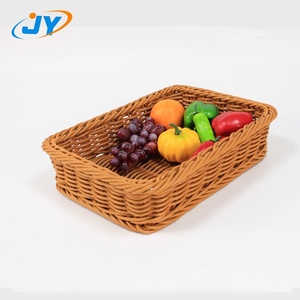 Giỏ trưng bày siêu thị bằng nhựa giả mây, giỏ đựng trái cây dùng cho thực phẩm, đóng gói bằng thùng carton - Product Image 6