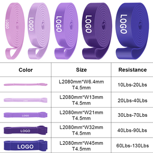 Custom Logo Resistance <b>Bands</b> Set 5 Levels with Carry Bag for Adult Fitness Training Portable Yoga Pilates Gym <b>Workout</b> Equipment - Product Image 3