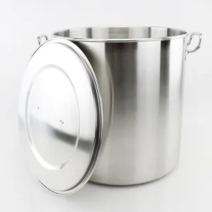 Hotel Supplier Stainless Steel Big Stock Pot Top Manufacturer Big Pots For Cooking