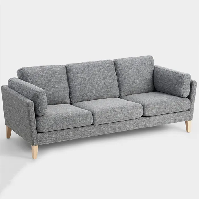 Nuevo diseño estilo nórdico sala de estar 3 plazas tela sofá conjunto fabricante de muebles