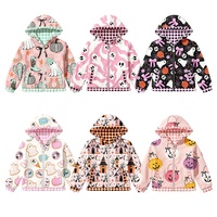 Manteau à capuche graphique Halloween pour enfants avec bordure à carreaux, certifié CPC, retours gratuits pour garçons et filles, idéal pour les activités festives
