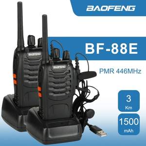 Rentable 2 piezas/paquete Walkie Talkie Baofeng <span class=keywords><strong>BF</strong></span> <span class=keywords><strong>88e</strong></span> 0,5 vatios PMR446 16 canales Radio analógica de la UHF-FM - Product Image 2
