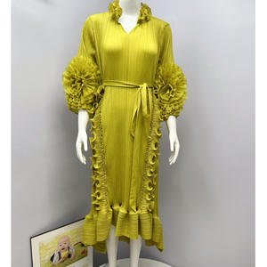 <span class=keywords><strong>Miyaki</strong></span> ชุดเดรสแขนสามส่วนของผู้หญิงสีพื้นทรงหลวมขนาดใหญ่มีสไตล์ใหม่ฤดูใบไม้ร่วง - Product Image 4