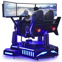 Популярный 3-экранный VR-симулятор вождения автомобиля с обзором 360 градусов, 9D-игра для взрослых, VR-парк, гоночный симулятор для торговых центров, металл, стекловолокно