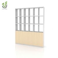 IULTRA Étagère de séparation double face autoportante géométrique moderne pour école et bureau avec cadre métallique grande taille